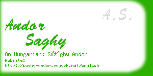 andor saghy business card